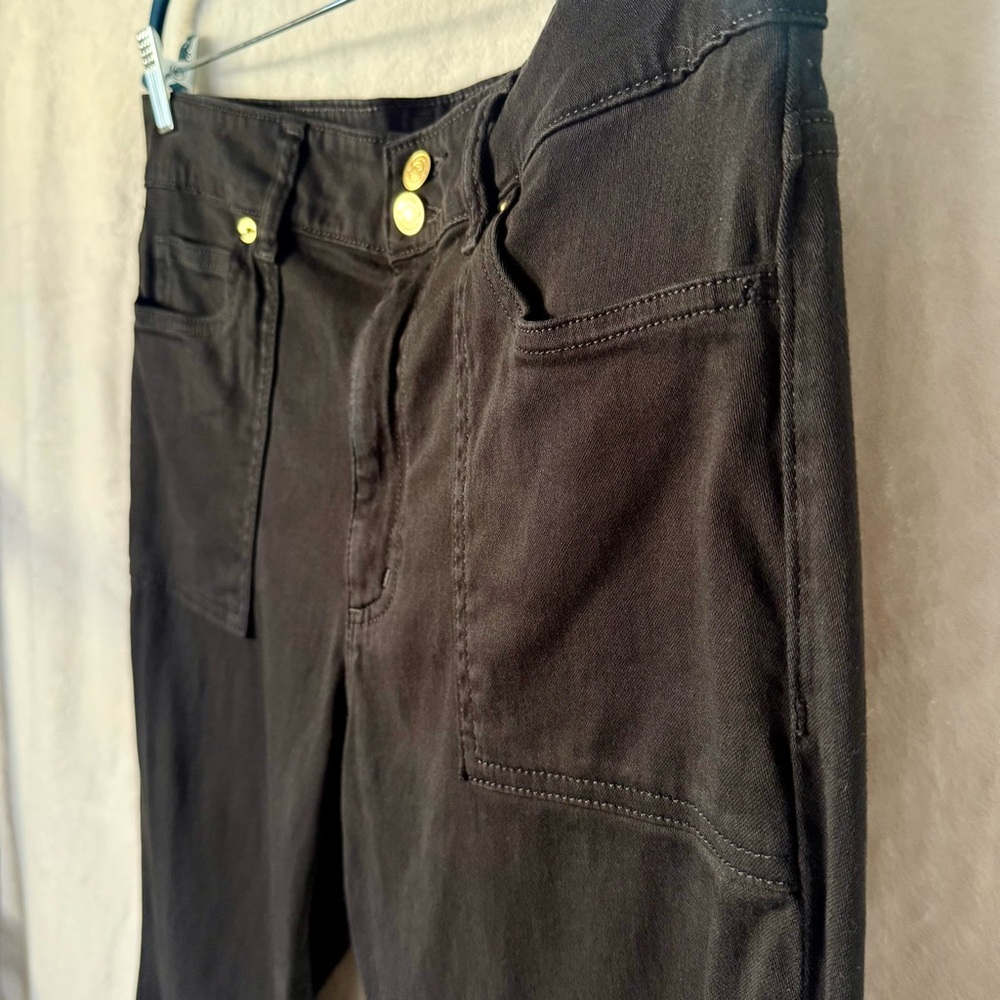 MICHAEL Michael Kors Selma Black Flare Patch Pocket Jeans - Picture 3 of 9